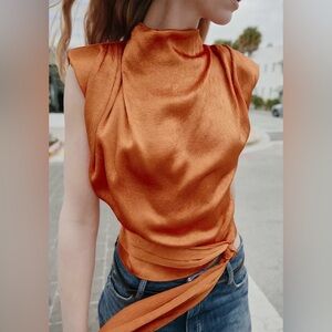 Zara Satin effect top